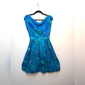 Vintage 1950s Handmade Silk Dress with Jacket